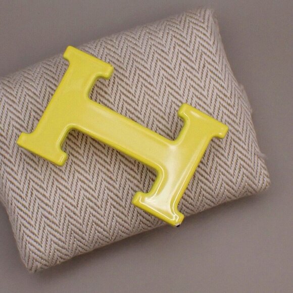 HERMES H Logo Constance Buckle Metal Yellow France - Picture 1 of 7